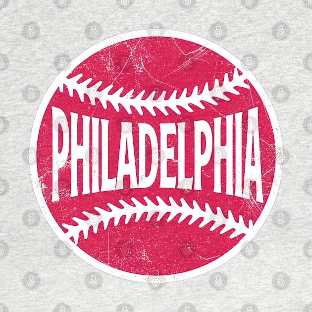 Philadelphia Retro Baseball - White by KFig21